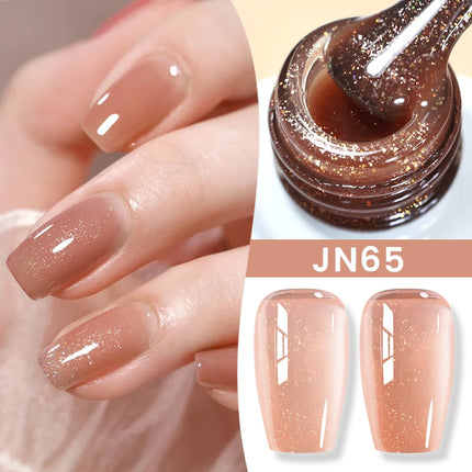 BORN PRETTY 10ml Flow Light White Cat Magnetic Gel Nail Polish Ultra Shine Soak Off UV Gel Mirror Glass Bead Gel Nail Art
