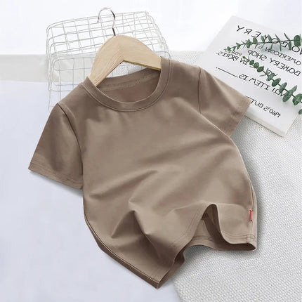 New Summer Children's T-shirts for Boys and Girls Round Neck Casual Short Sleeves for Kids Student Fashion Tops