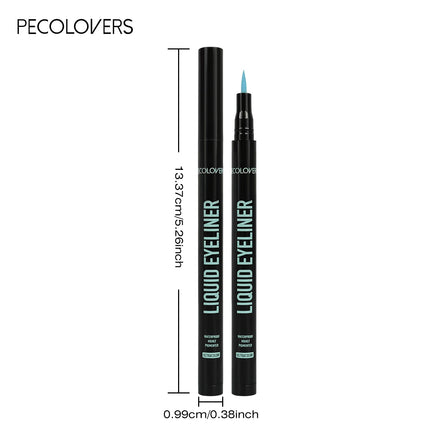 1PC Matte Waterproof Liquid Eyeliner - Green/Blue/Red/Purple, Quick Drying, Gentle Texture, Long-lasting, Fine Tip, Waterproof
