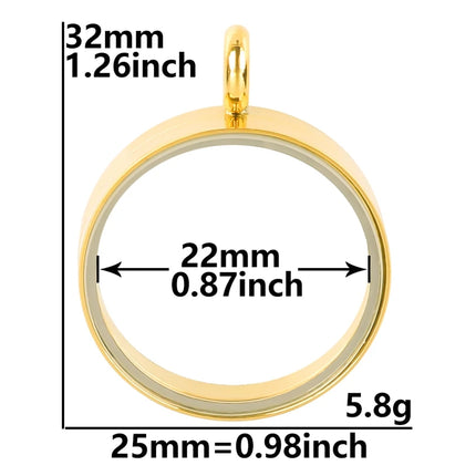 1Pc Stainless Steel Openable Glass Coin Bezel Cremation Urn Locket Pendant Round Reliquary Picture Medaillon кулон Jewelry