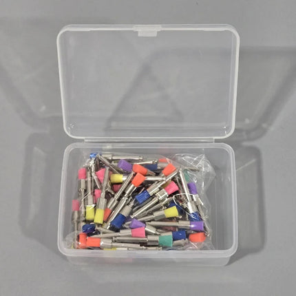 100 Pcs/box Dental Color Polishing Brush Disposable Polishing Cup Oral Cleaning Pen Flat Head Cassette Polishing Tool Polishing