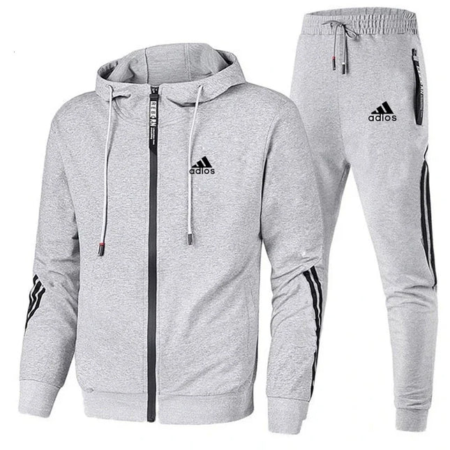 Men Tracksuits Sets Long Sleeve Hoodie+Jogging Trousers 2 Piece Fitness Running Suits Sportswear Casual Clothing