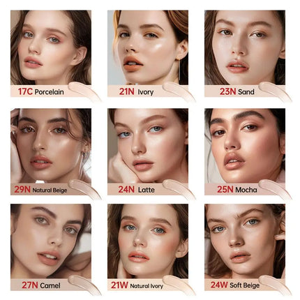 Lakerain Waterproof Air Cushion Foundation Sunscreen Protection Pore Minimizing Effect BB Cream Formula Oil-Control Makeup Base