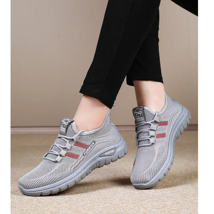 Women Casual Sports Shoes Breathable Lightweight Sneakers Anti-slip Flats Outdoor Running Walking Shoes Female Vulcanized Shoes