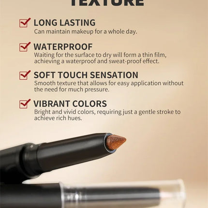 Glitter Brown Eyeshadow Pen Waterproof Lasting Shimmer Matte Lying Silkworm Eyeshadow Pencil Highlighter Stick Eyes Makeup Tools