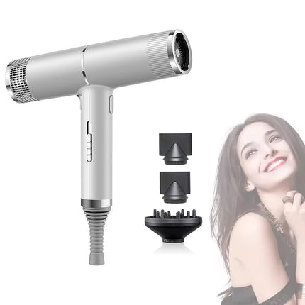 2025 Professional High-Power Ionic Portable Hair Dryer Blue Light Fast Drying New Concept for Hotels Metal Material Hot Sale