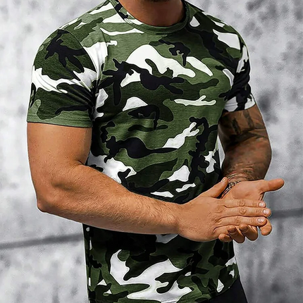Skull Print Men's T-Shirt Summer Casual Wear for Men Sports Fitness Short-Sleeve T-Shirt for Men Streetwear Fashion Top for Men
