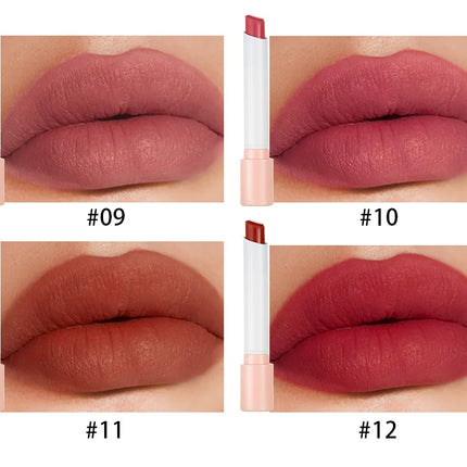 4PCS Matte Lipstick Set Long Lasting Velvet Lip Glaze Nude Lip Tint Makeup Cosmetic Cigarette Lip Stick Waterproof Non Transfer