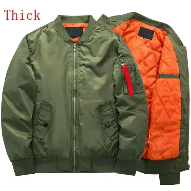 2025 New Jacket Mens Autumn and Winter Thickened Outdoor Baseball Suit Windproof Coat Men Casual Camping Lightweight Windbreaker
