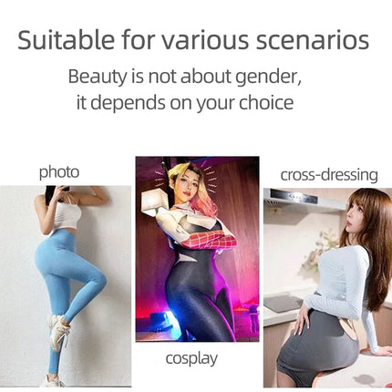 YUERUGOU K-P Men Silicone Fake Vagina Pants Sexy Butt Shemale Cosplay Crossdresser Drag Queen Hip Enhancer Pants 6 Colors