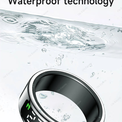 2026 New Smart Ring With Display Screen Heart Rate Sleep Monitor Gesture Control Remote Photo Capture Blue Tooth Ring Waterproof