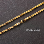 4mm Gold Rope / 55cm  22inch