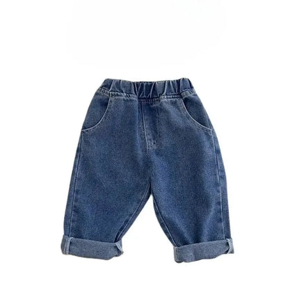 Spring Autumn New Baby Pants Casual Denim 12M-5T Kids Boys Straight Jeans Soft Toddler Girls Fashion Trousers