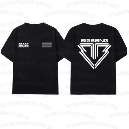 Summer Men's Women's Bigbang 20th Anniversary Concert T-Shirt G-Dragon fans Short Sleeve  Casual T-shirt Tops