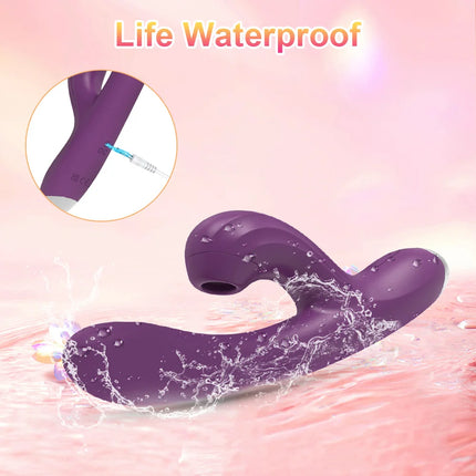 Powerful 20 Speeds Dildo Vibrator Female Clit Sucker Vacuum Clitoris Stimulator Adults Goods Finger Wiggling Sex Toy for Women