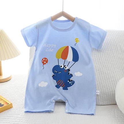 New Summer Baby Crawling Clothes  Newborn Children Jumpsuit Boy Baby Thin Girl Short-sleeved romper