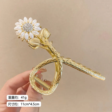 New Sweet Flower Durian Hair Claw Clip Ponytail Grab Hair Clips Shark Clip Woman Hairpins For Girl Hair Accessories Headdress