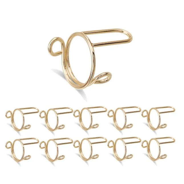 New Reusable Nail Rings Causal Removable Fingertip Nail Rings Gold Color Silver Color Phalanx Ring Nail Art Decoration