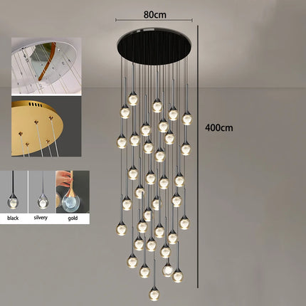 Modern home decoration crystal chandelier, stair Pendant lamp, living room Pendant lights, interior lighting