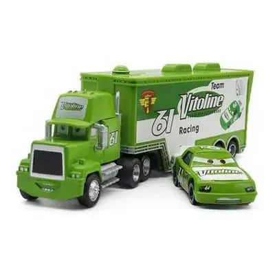 Pixar Cars Lightning McQueen Mack Uncle Truck Black Storm Jackson Cruz Set Metal Diecast Model Toy Kids Christmas Gift