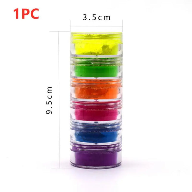 6 Colors/Set Neon Eyeshadow Easy To Apply Fine Powder Matte Mineral Sequin Eye Shadow Palette Waterproof Eyeshadow Cosmetics