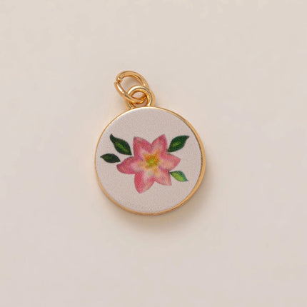 Popular DIY Color Accessories Pendant for Women's 12th Birthday Love Flower charms jewelry making