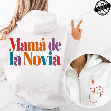 New Fashion Zipper Hoodies Women Future Bride & Tribu De La Novia Fashion Sweatshirt Spanish Girl Bachelorette Party Sportwear