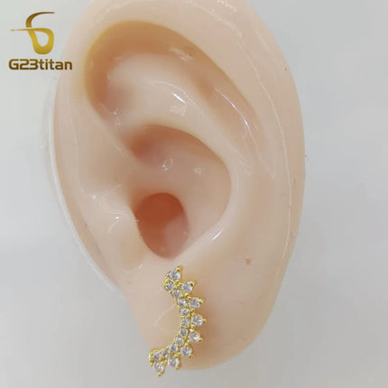 1pc Ear Cartilage Helix Earring 16G G23 Titanium Custom Barbell Screw Back Stud Earring Hypoallergenic Piercing Body Jewelry