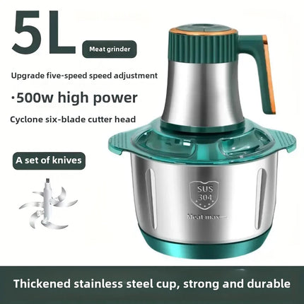 2L 3L 5L Electric Mincer Grinder 304 Stainless Steel Multifunctional Vegetable Slicer Chopper Meat Processor 220V EU Plug