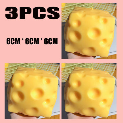 1-5PCS Jumbo Cheese Cube Stress Ball Shapeable Squeeze Decor Non-Bounce ASMR Sensory Anti-Stress Relief Gadget Gifts 6/7/10/12CM