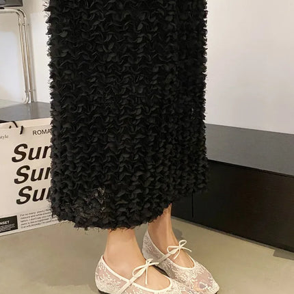 2026 Spring Lace Women Mary Jane Shoes Fashion Slip On Comfort Street Style Soft Sole Female Internal Elevation Dress Shoes