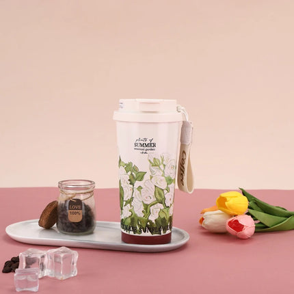 Stainless Steel Tumbler Mug Vacuum Flasks Insulated Coffee Cup Leakproof Lid Travel Thermos Cups for Tea Thermal Water Bottle