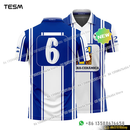 TESM Summer POLO Shirt Men Summer Sports V-neck T-shirt Street Trendy Short Sleeve 3D HD Print T-shirt
