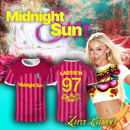 Singer Zara-Larsson Midnight Sun Album Jersey Women's Men's 2026 New Streetwear O-neck Tee Unisex Football T-shirts Fan Gifts