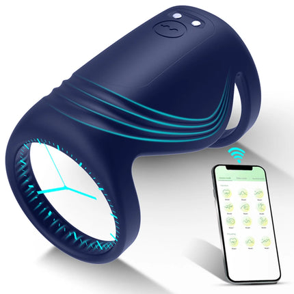 APP Control Vibrating Cock Ring For Men Clitoris Stimulation Ejaculation Delay Penis Ring Adult Supplies Sex Toy For Couples