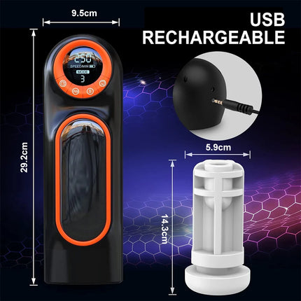 Male Masturbators Electric Pocket Pussy Male Masturbator Cup 10 Mode Thrusting 4 Suction for Penis Stimulation Sex Toys for Men