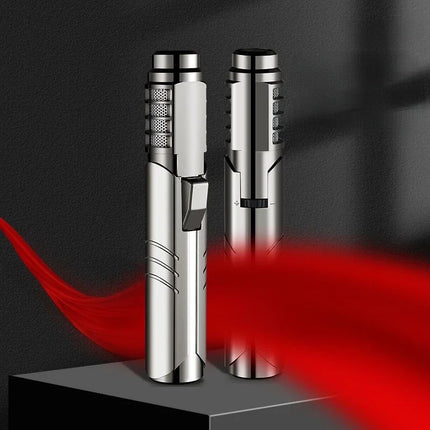 1800° High Temperature Spray Gun  Butane Gas Lighter Metal Outdoor Wind-proof Blue Powerful Flame Torch Jet Lighter Welding Tool