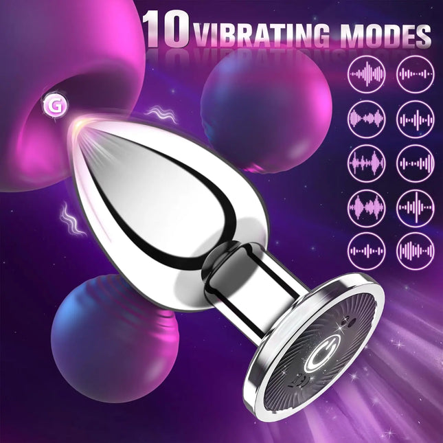 Adult Sex Toys Metal Double-Ended Anal Plug Couple Flirt Male and Female Anal Dildo G-Spot Massage Woman Plug Masturbator