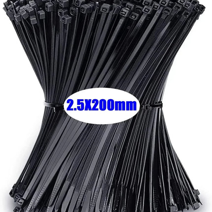 10-1000 pcs plastic clamping collar rilsan Cable ties clamp greenhouse plastic clamps self-tightening plastic necklace belts