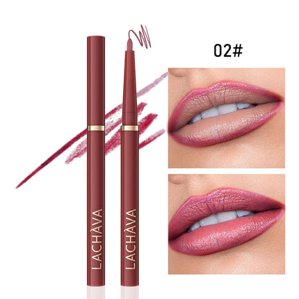 Long-lasting Waterproof Matte Nude Lip Liner - High Pigmentation, Retractable, Smooth Application, Natural Look