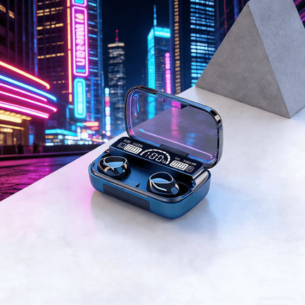 Bluetooth headset M10 hands-free LED Dispay headset Bluetooth HiFi stereo music wireless earplug waterproof game headset
