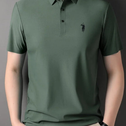 Luxury classic men's brand Paul original pony embroidered comfortable POLO shirt summer new casual breathable short sleeved top