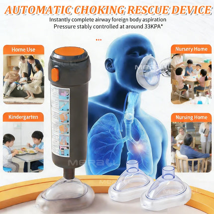 Automatic First Aid Device Choking CPR Machine with Masks Anti Choking Rescue Device Portable Anti Asphyxia Home Suction Rescue