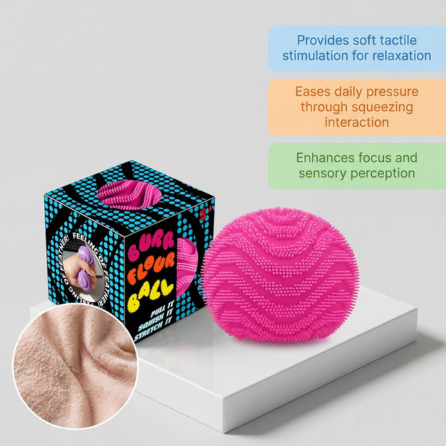 NeeDoh Fuzz Ball Wonder Waves Sensory Squeeze Toy Textured Stress Relief Fidget Ball for Adults Kids