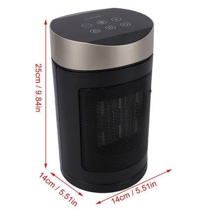 Portable 1500W Electric Space Heater Gold With Remote Control Tip Over Protection For Indoor Use Fast Heating Safety