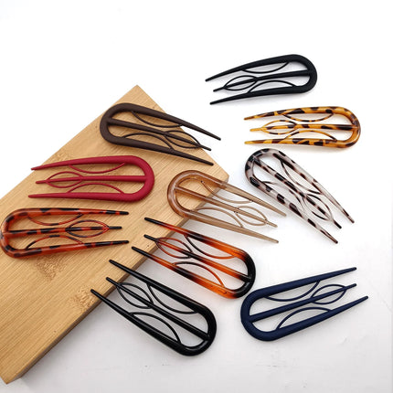 1/4/6 PCS U-shaped Hair Stick Hair Fork Hairstyle Tools Hairpin Geometric Women Girls Hair Accessories Accessories Headwear