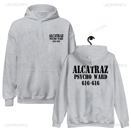 Alcatraz Psycho Ward 616 616 Halloween Graphic Hoodie A Clockwork Orange Woman Man Full-length Novel Pullover Camisetas