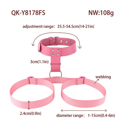 LICKER Chest Harness Belt PU Leather And Webbing Bra Erotic Corset Breast Pleasure Chest Binder Breast Bondage Female Sex Toys