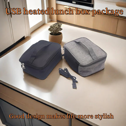 5V USB Heated Electric Lunch Box Waterproof Outdoor Continuous Heating System for Cars and Households,Portable Stainless Steel