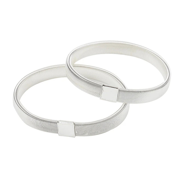 Non-slip Alloy Armband Stretch Garter Shirt Sleeve Holder Unisex Sleeve Holders Bartender Elastic Armband Accessories